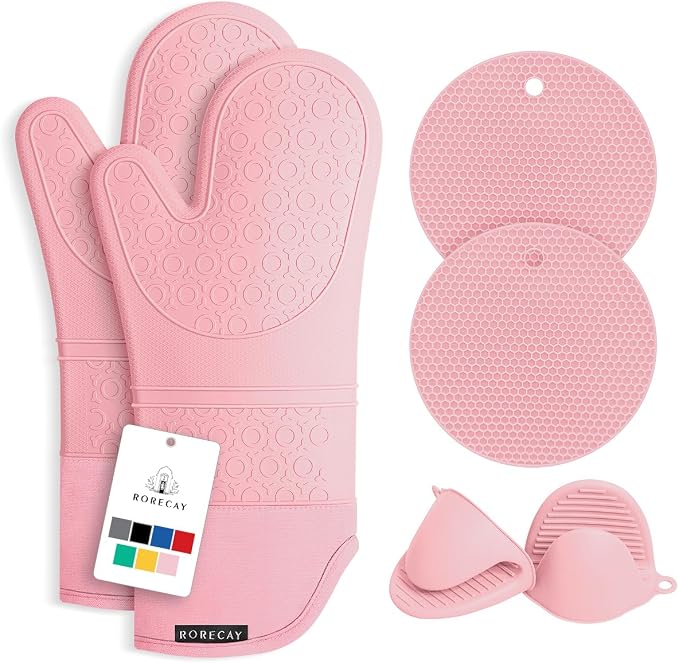 Rorecay 6pcs Oven Mitts and Pot Holders Sets by Rorecay