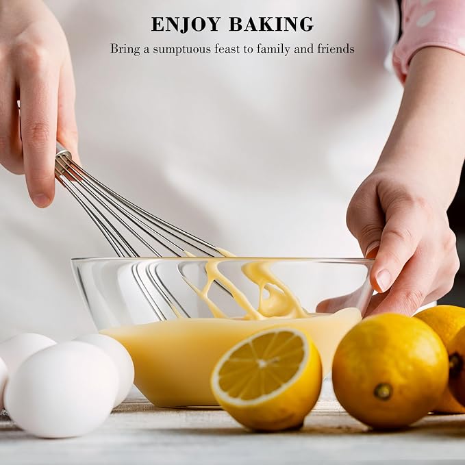 NileHome Stainless Steel Whisk Set 8" 10" 12" Kitchen Whisk Balloon Whisk - Image 7