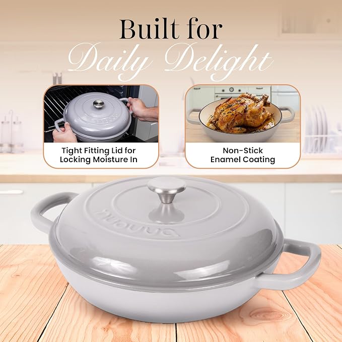 Shallow Cast Iron Casserole - Image 7