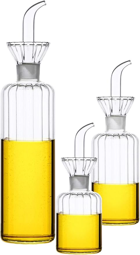 HAIZEEN 5 oz Glass Oil Dispenser Bottle, No Funnel Needed Cruet Decanter - Image 6