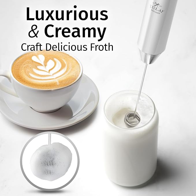 Zulay Kitchen Rechargeable Milk Frother Handheld Lux - Image 2