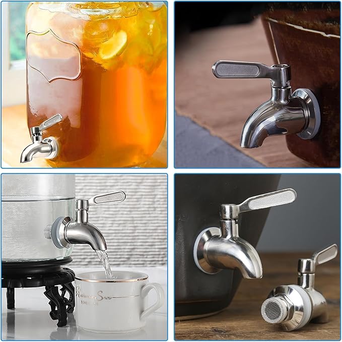 Glass Drink Dispenser, Iced Beverage Container - Image 6