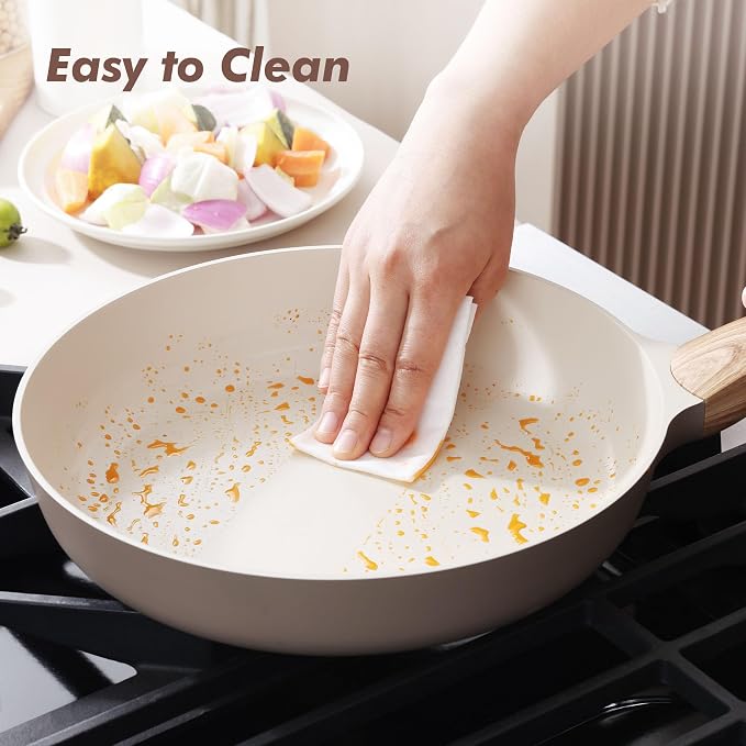 SENSARTE Ceramic Nonstick Frying Pan Skillet 9.5Inch Non Stick Omelette Pans - Image 5