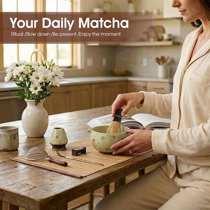 Matcha Whisk Set, 7-Piece Matcha Kit - Image 3