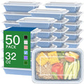 50 Pack 32 oz Meal Prep Containers Reusable by Dealusy