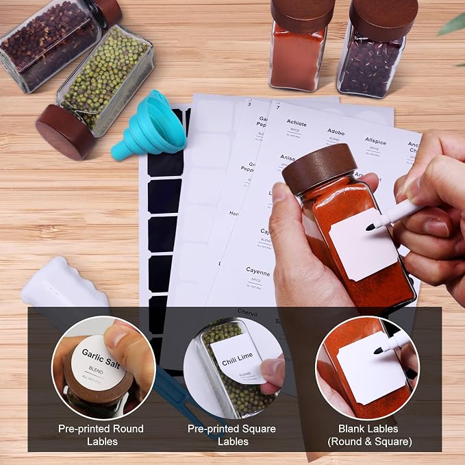 24 Pcs Spice Jars, 4oz Seasoning Containers - Image 4
