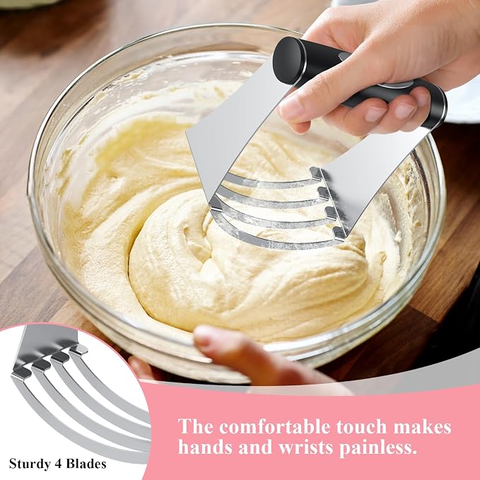 Biscuit Cutter Set, Stainless Steel Flour Sifter, Pastry Cutter, Pastry Scraper - Image 2