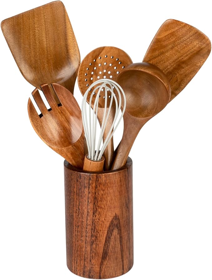 Wooden Utensils for Cooking by TEZZ