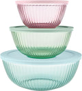 Pyrex Colors Sculpted Tinted Glass Mixing Bowls by Pyrex