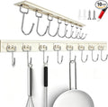 Cociat 2PCS Utensil Racks with 8 Hooks 17 Inch White Kitchen Utensil Holders by Cociat