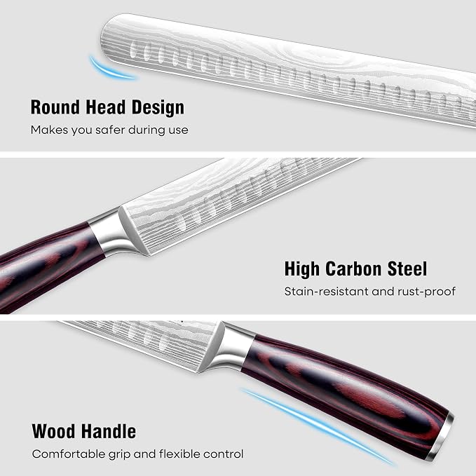 PAUDIN Brisket Knife, 12 Inch Carving Knife Stainless Steel Brisket Slicing - Image 3