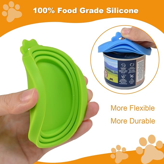 Yobbai 6 packs Pet Food Can Lids, Food Safe BPA-Free & Dishwasher Safe - Image 2