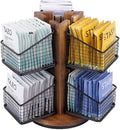 HTB Carousel Tea Bag Organizer for Counter, 2 Tier Tea Bag Holder by HTB