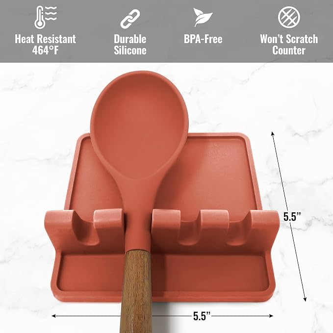 Zulay Kitchen Silicone Utensil Rest - Image 5