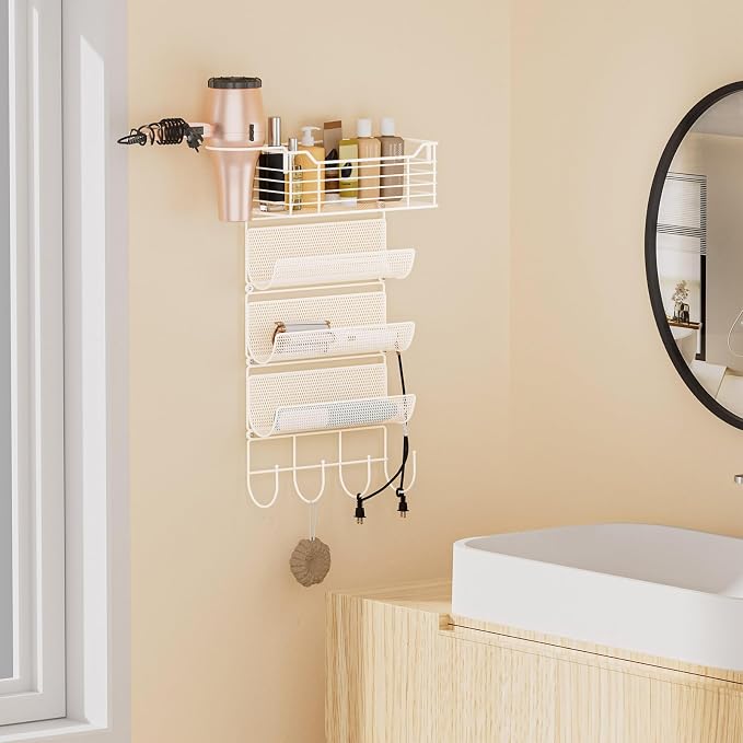 VITVITI Metal Hair Tool Organizer Wall Mount, Hair Dryer Holder - Image 3