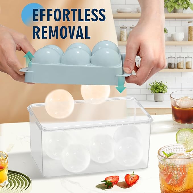Large Ice Ball Maker Mold, 1.9" Round Ice Cube Mold - Image 2