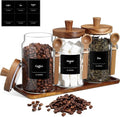 Suclain 3 Pcs Glass Coffee Container by Suclain