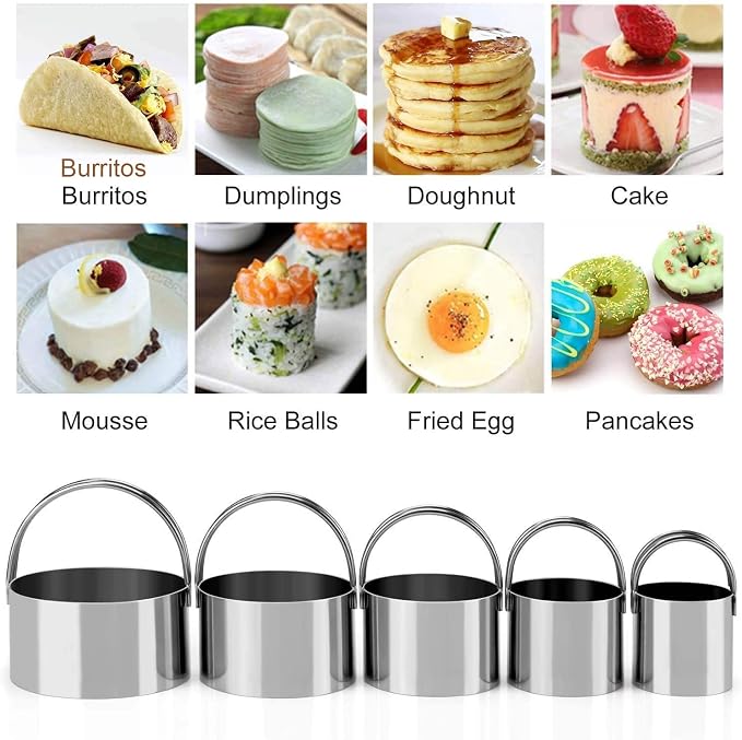 Stainless Steel Cookie Cutters, Pastry Cutter, Dough Cutter & Biscuit Cutter Set - Image 6