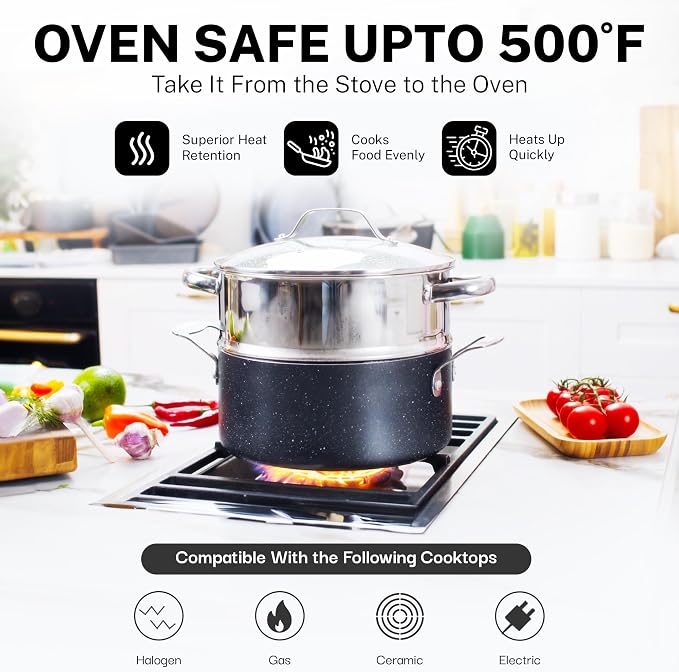 Granitestone 20 Pc Pots and Pans Set Nonstick Kitchen Cookware Set - Image 4