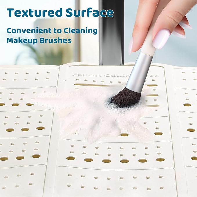 Bathroom Sink Cover for Counter Space, Foldable Silicone Sink Mat Makeup - Image 6