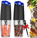Gravity Electric Grinder set of 2, Automatic Pepper and Salt Mill Grinder by YAYAYOUNG