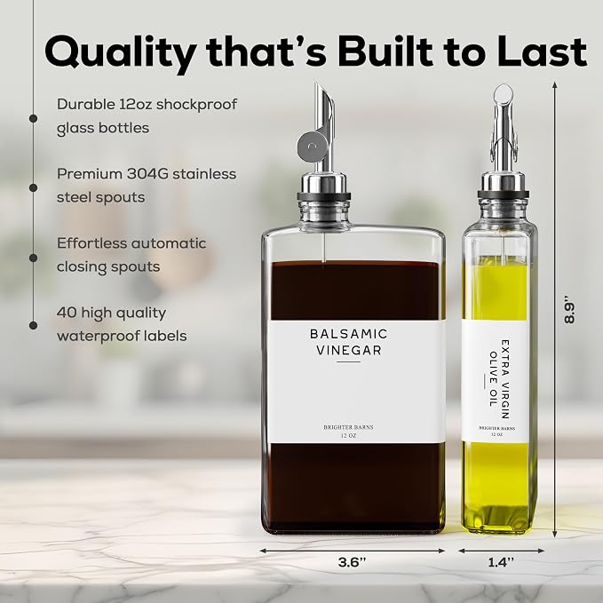 Glass Olive Oil Dispenser Bottle - Image 3