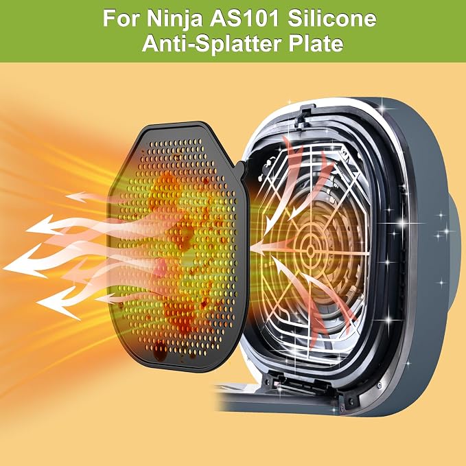 2 PCS Silicon Splatter Shield for Ninja Crispi Pro Air Fryer, Heat-Resistant - Image 6
