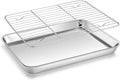 Homikit Quarter Sheet with Rack, 9x13 Stainless Steel Baking Pan with Wire by Homikit