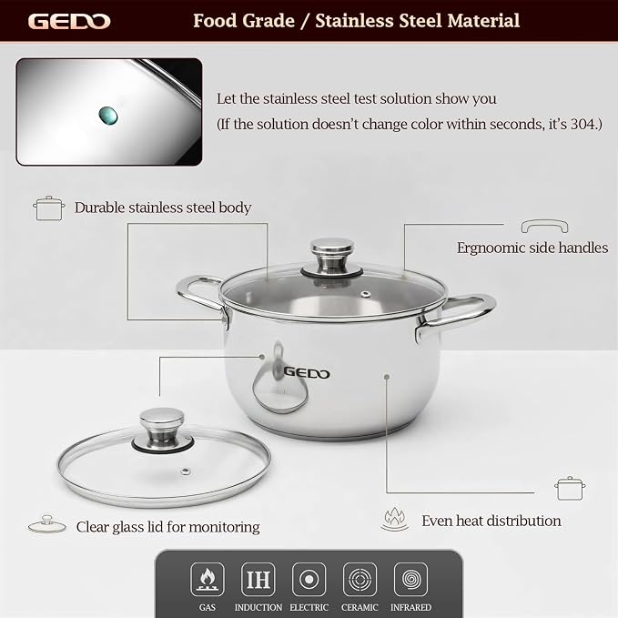 GEDO Stainless Steel Stock Pot - Image 4