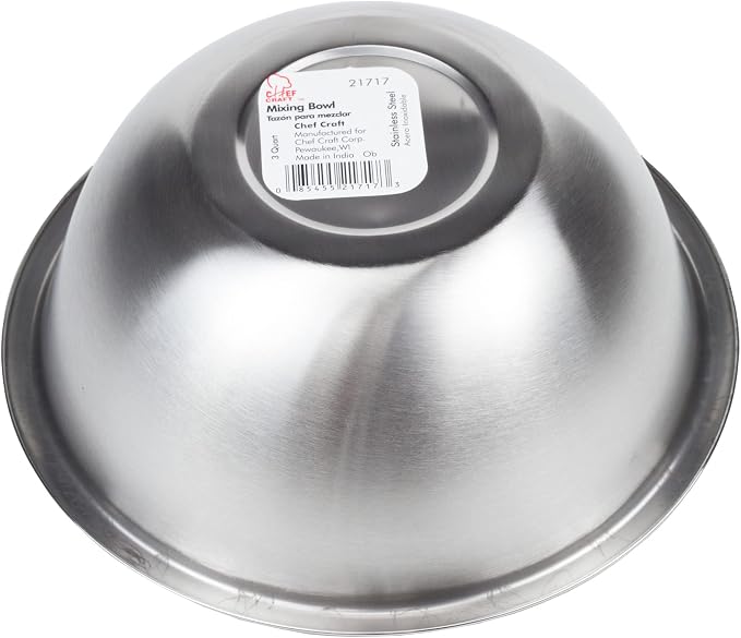 Chef Craft Brushed Mixing Bowl, Stainless Steel - Image 2