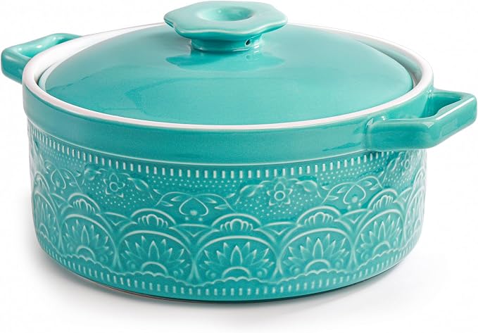 Elsjoy 2 Quart Round Ceramic Casserole Dish by Elsjoy
