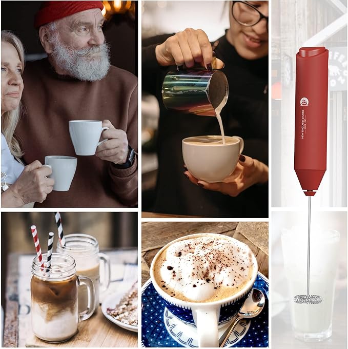 Powerful Milk Frother Handheld Foam Maker, Mini Whisk Drink Mixer - Image 7