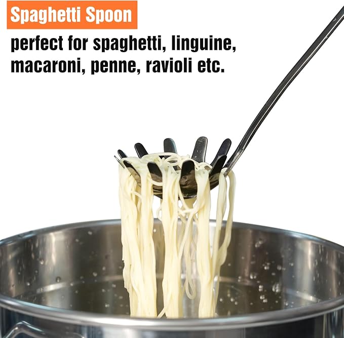 Stainless Steel Spaghetti Spoon, 13 Inch Pasta Server - Image 4