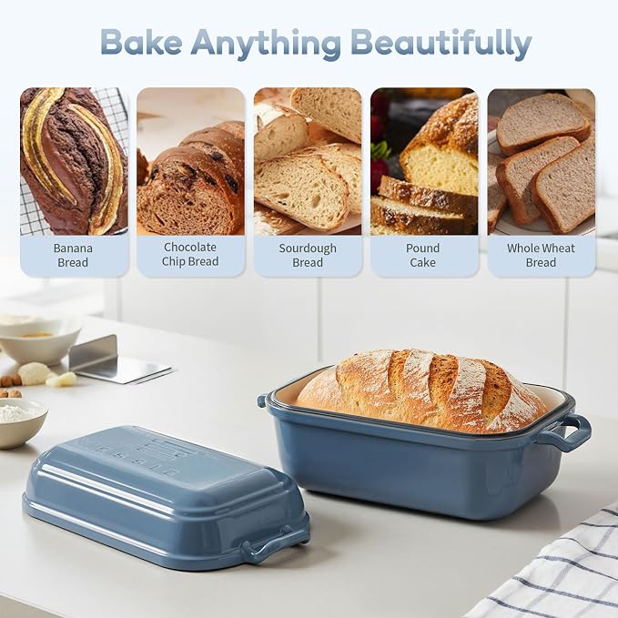 Dutch Oven for Sourdough Bread Baking, Enameled Cast Iron Dutch Oven Pot - Image 5
