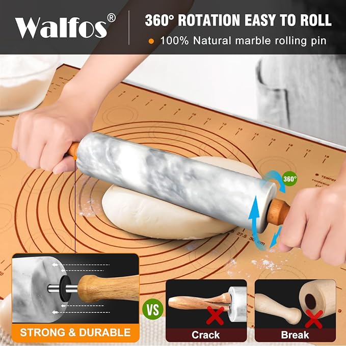 Walfos Marble Rolling Pin Set - Image 2