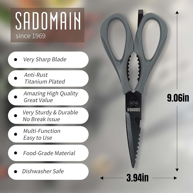 Kitchen Scissors All Purpose, Extra Sharp Kitchen Shears - Image 4