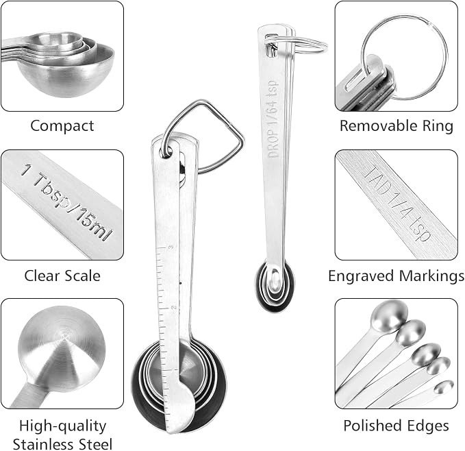 Accmor Stainless Steel Measuring Spoons Set - Image 3