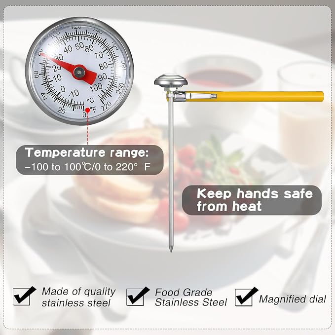 Xuhal 6 Pcs Stainless Steel Kitchen Thermometer - Image 4