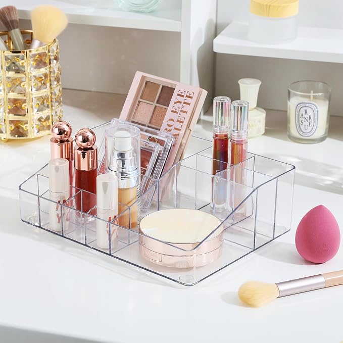 Vtopmart 1 Tier Clear Makeup Organizer - Image 2