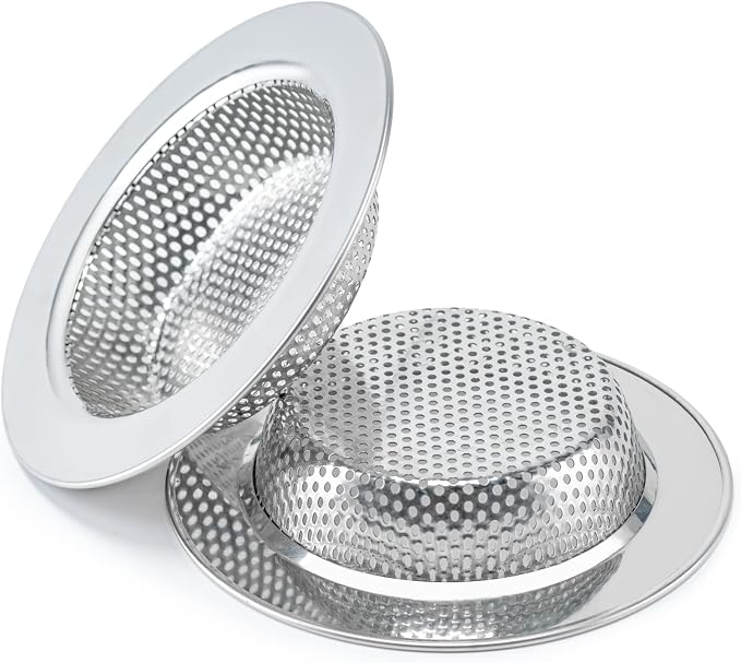 Honmein 2 Pcs Sink Strainer for Most Kitchen Sink Drain Basket, Upgraded by Honmein