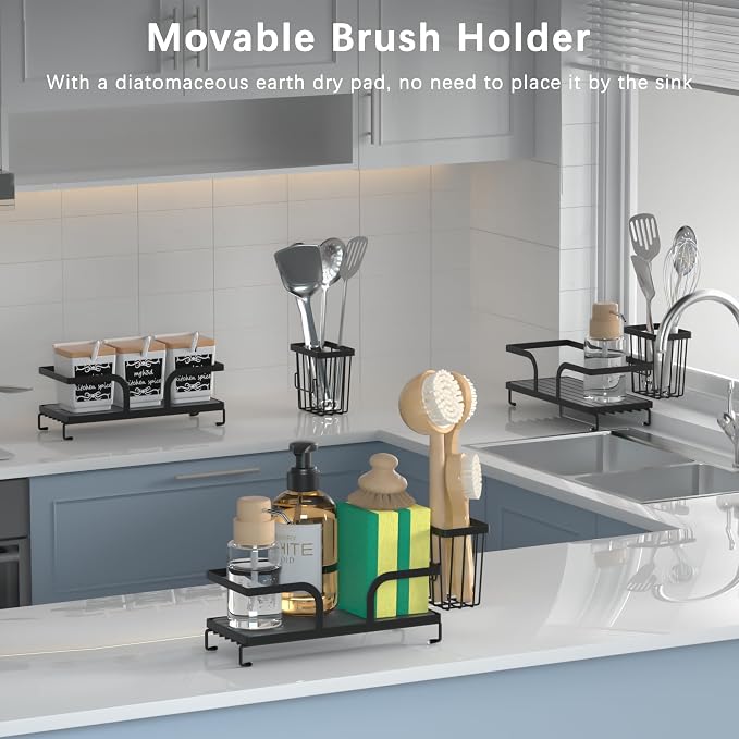 Sponge Holder for Kitchen Sink Caddy, Sink Caddy Organizers - Image 6
