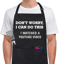 Xornis 100% Cotton Funny Apron for Men Women Adjustable Bib Aprons by Xornis