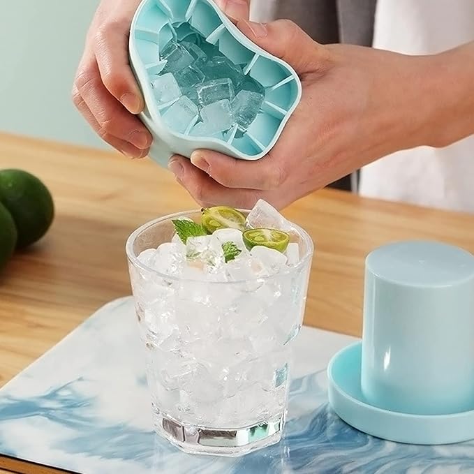 2 Pack Cylinder Ice Cube Mold Ice Trays, Silicone Ice Bucket, Portable Ice Cube - Image 5