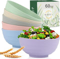 Wrova Wheat Straw Bowls Set 60 OZ Unbreakable Large Cereal Bowls Set of 6 by WROVA