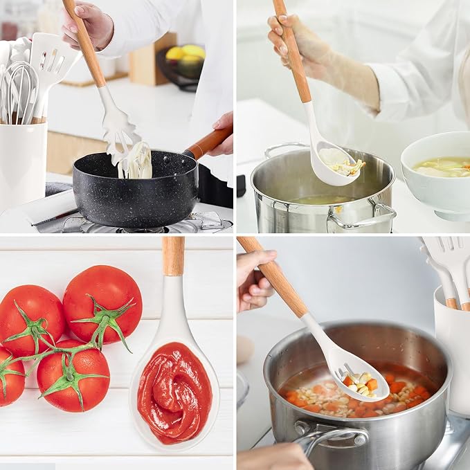 E-far Kitchen Utensils Set of 12, Silicone Cooking Utensils - Image 6