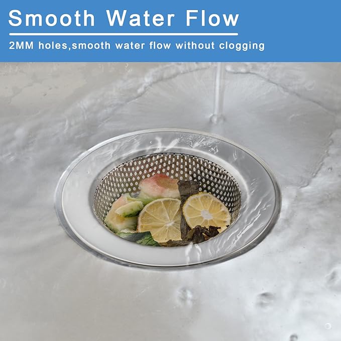 Honmein 3 Pcs Sink Strainer for Most Kitchen Sink Drain Basket, Upgraded - Image 6