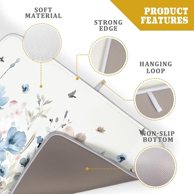 Giwawa 18"x24" Customized Dish Drying Mat Custom Image Dish Drainer Mats - Image 4