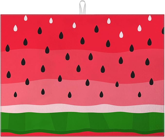 Watermelon Dish Drying Mat for Kitchen Counter Fruit Drying Pad Absorbent by MOUNTANLLY