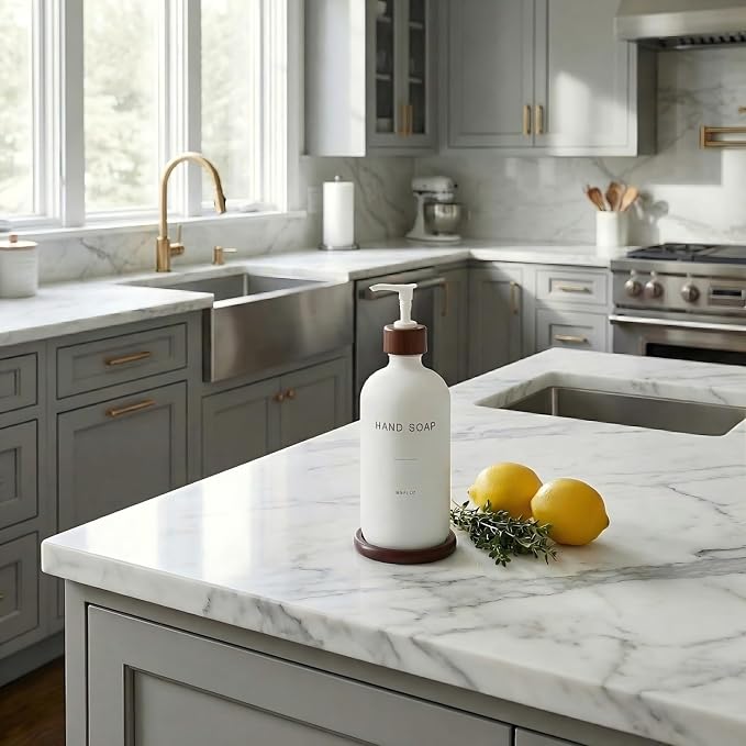 Glass Soap Dispenser, Refillable Hand Soap Dispenser - Image 3