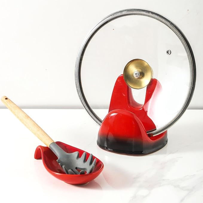 Nihow Pot Lid Holder: Stable Ceramic Pan Lid Holder - Image 3